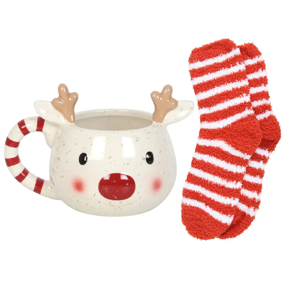 Tasse renne Rudolph + chaussettes